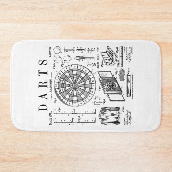 Item preview, Darts Player Dartboard Throwing Sport Vintage Patent Print designed and sold by GrandeDuc.
