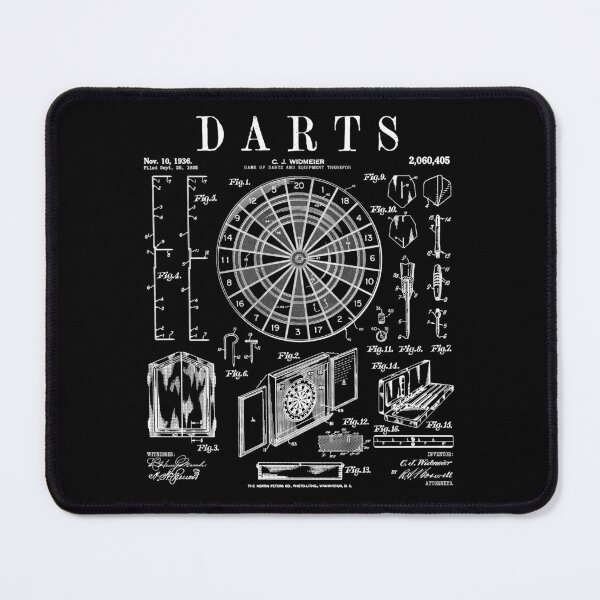Item preview, Darts Player Dartboard Throwing Sport Vintage Patent Print designed and sold by GrandeDuc.