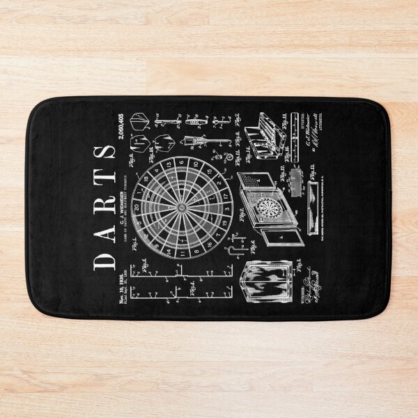 Item preview, Darts Player Dartboard Throwing Sport Vintage Patent Print designed and sold by GrandeDuc.