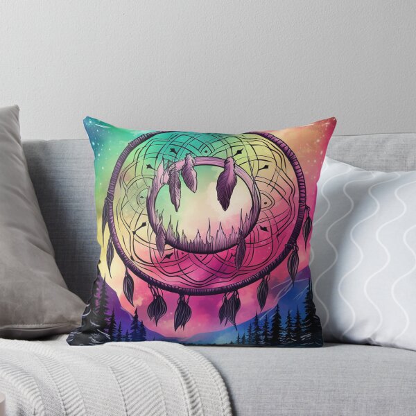 Item preview, Dreamcatcher Northern Light Aurora Borealis Scenery Mountains Rivers Trees designed and sold by NLTees.