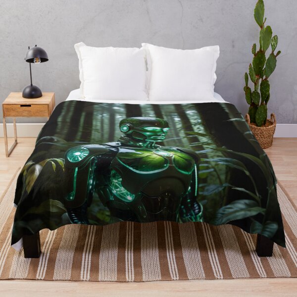 Item preview, Green cyborg in forest designed and sold by AnnArtshock.