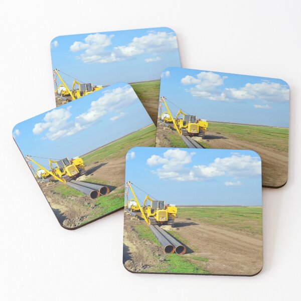 Item preview, gas pipeline construction site with machinery designed and sold by goceris.