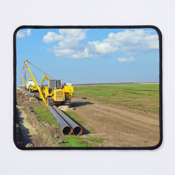 Item preview, gas pipeline construction site with machinery designed and sold by goceris.