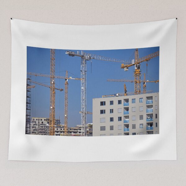 Item preview, Cranes and new buildings construction site industry designed and sold by goceris.