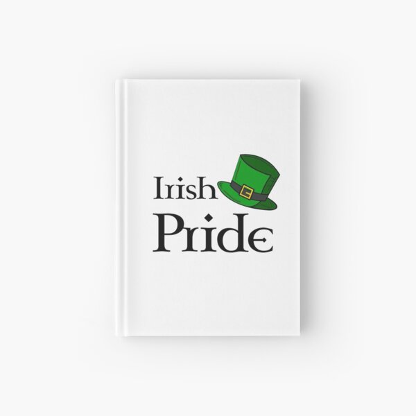 Irish pride with big green hat Hardcover Journal
