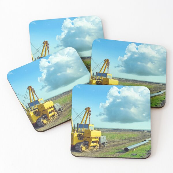 Item preview, Construction site with gas pipeline and machinery industry designed and sold by goceris.
