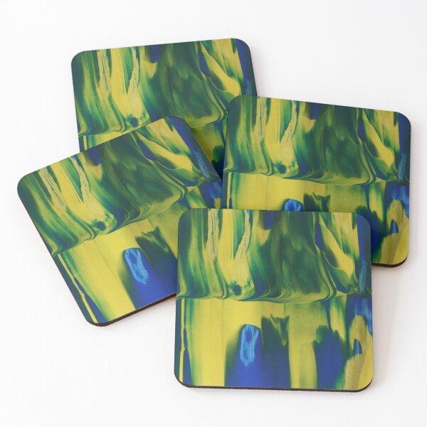 Item preview, Green, Blue and Yellow abstract Painting designed and sold by BadgerCastle.