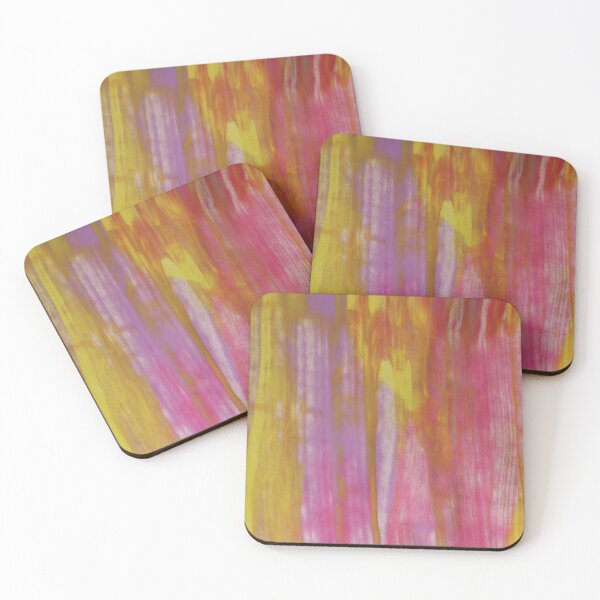 Item preview, Yellow, pink and red abstract Painting designed and sold by BadgerCastle.