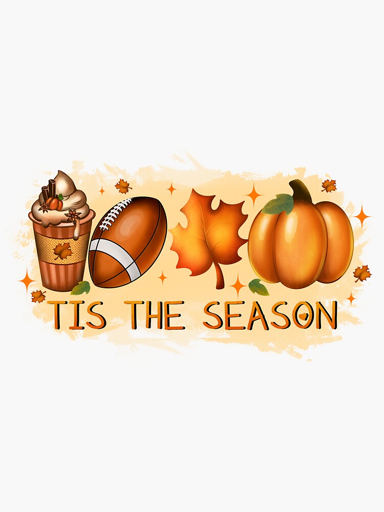 : Tis The Season Happy Thanksgiving Football Pumpkin