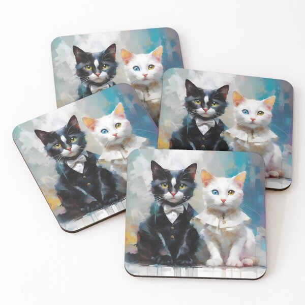Item preview, Cute Black and White Cats Wedding  designed and sold by IceCreamSmile.