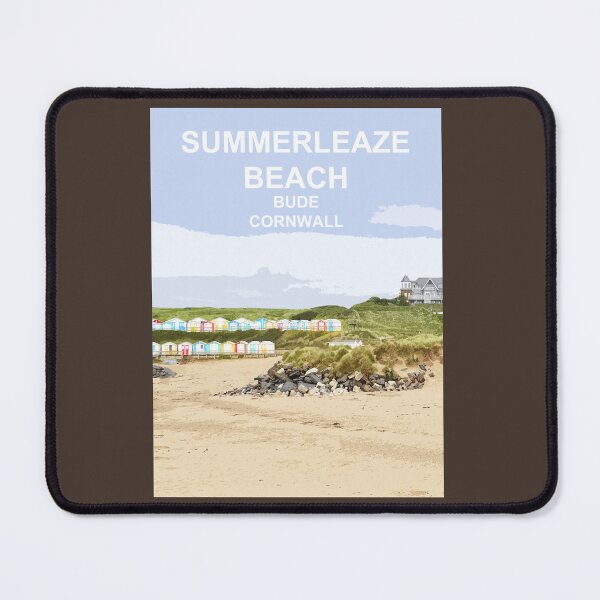 Item preview, Summerleaze Beach Bude Cornwall. Cornish gift Kernow Travel location poster designed and sold by BarbaraGlebska.