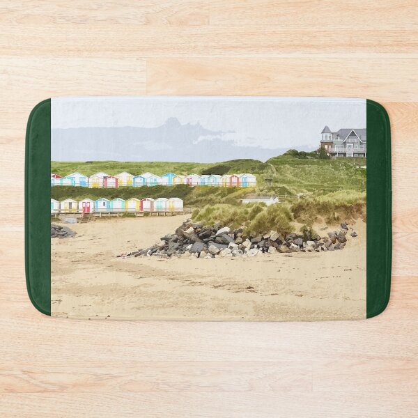 Item preview, Summerleaze Beach Bude Cornwall.  Cornish gift Kernow Travel location poster designed and sold by BarbaraGlebska.
