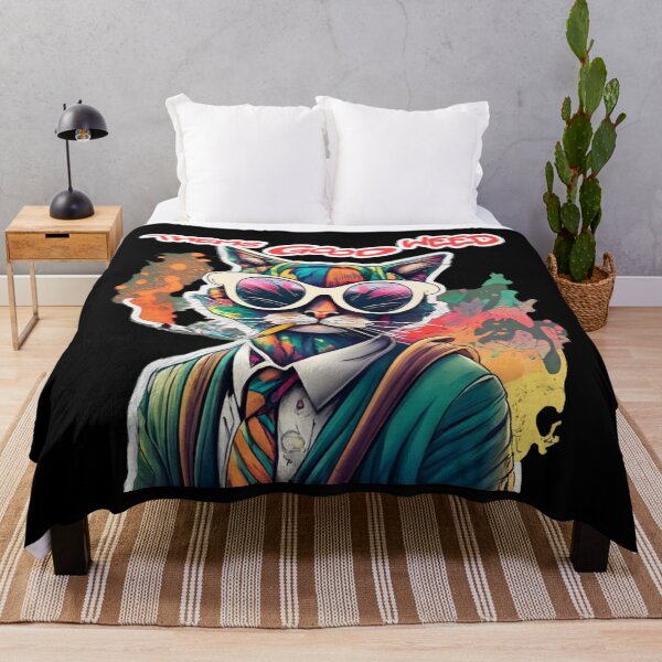 Item preview, Cat smoking weed designed and sold by Glamalt.