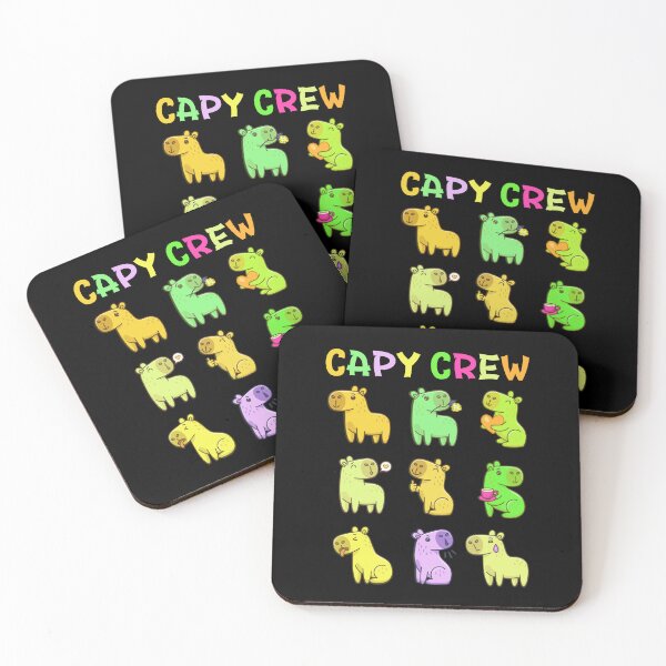Item preview, Capy Crew - set of colorful capybaras designed and sold by CleanDecor.