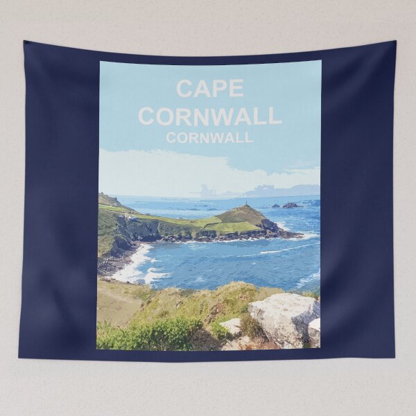 Item preview, Cape Cornwall.  Cornish gift Kernow Travel location poster designed and sold by BarbaraGlebska.