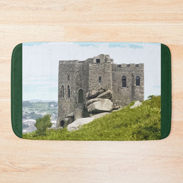 Item preview, Carn Brea Castle Cornwall.  Cornish gift Kernow Travel location poster, Redruth designed and sold by BarbaraGlebska.