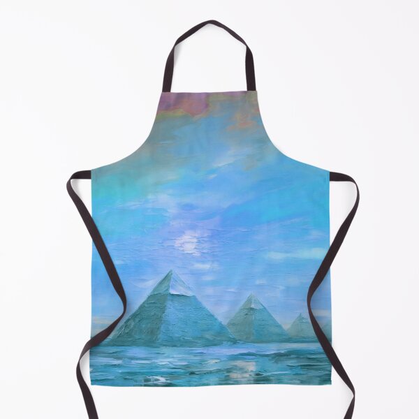Item preview, The Pyramids of Giza, Egypt, Blue, AI Generated Art - One of the Seven Wonders of the Ancient World designed and sold by studioSharonKay.