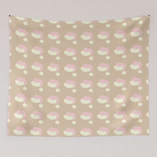 Item preview,  Christmas Santa Hats Boho Pastel Pink and Beige Pattern designed and sold by blomastudios.