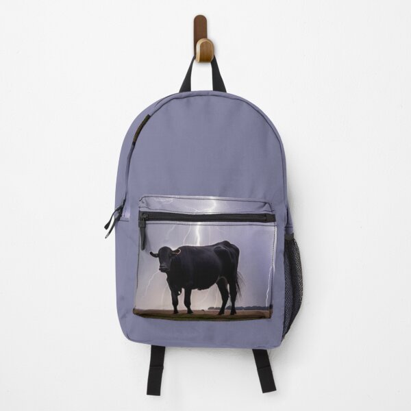 Item preview, Bull in Field Lightning Strike Background Australian Outback designed and sold by Michael Voyler.