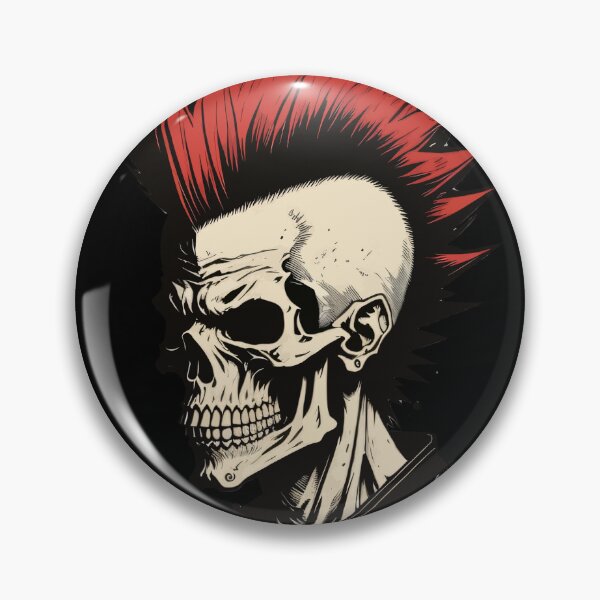 Item preview, Punk Cráneo Mohawk Rojo designed and sold by deathanarchy.