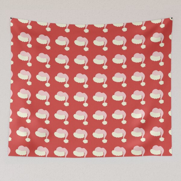 Item preview, Christmas Santa Hats Boho Red and Pink Pattern designed and sold by blomastudios.