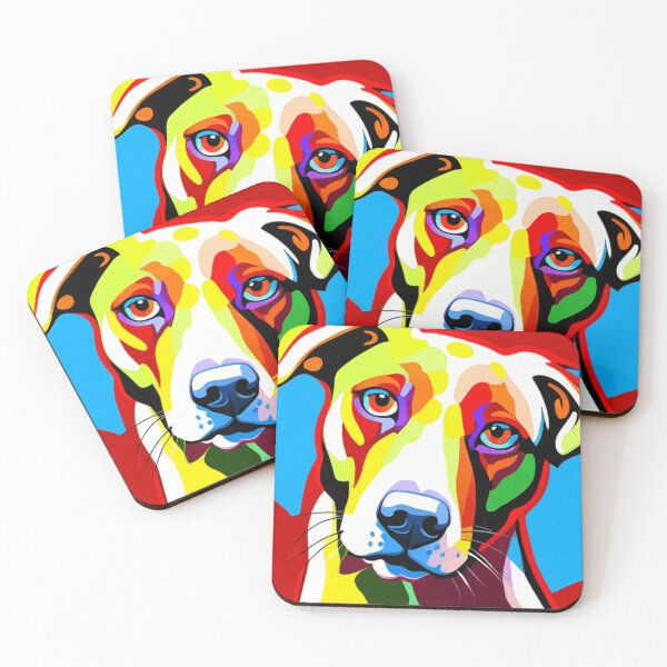 Item preview, Colorful Pop Art Portrait of a Dog designed and sold by Vicky Brago-Mitchell®.