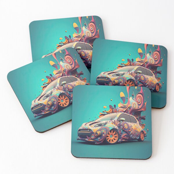 Item preview, Psychedelic World Car | Abstract Art designed and sold by Digital Mindscape.