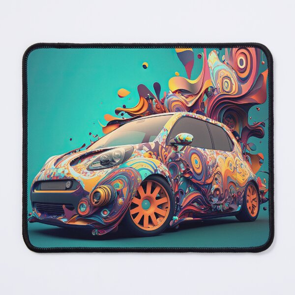 Item preview, Psychedelic World Car | Abstract Art designed and sold by Digital Mindscape.