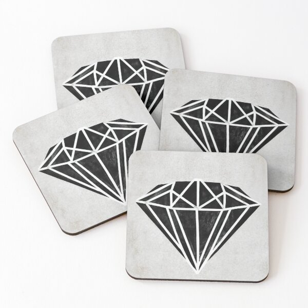 Item preview, Stylish home decor with Diamond Monochrome Magic: Black and White Ink Abstract Art designed and sold by Purple-Glow.