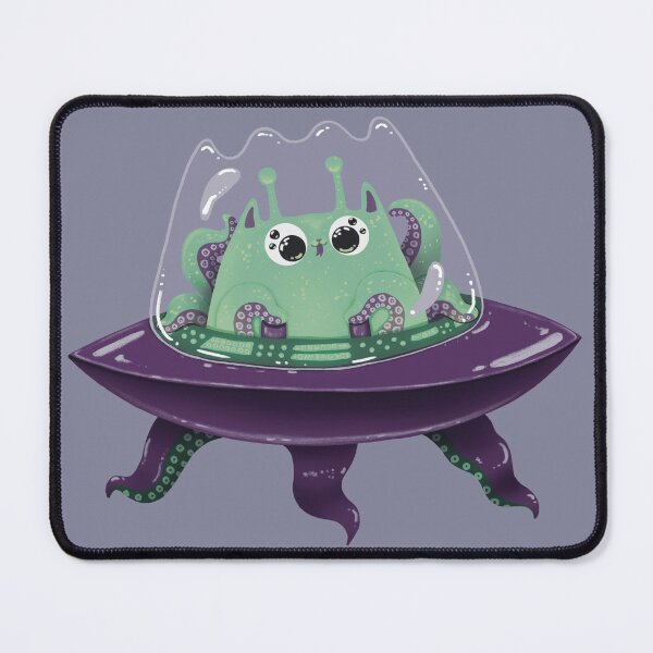 Item preview, Alien Cat In A Flying Saucer Print designed and sold by Julia Sol.
