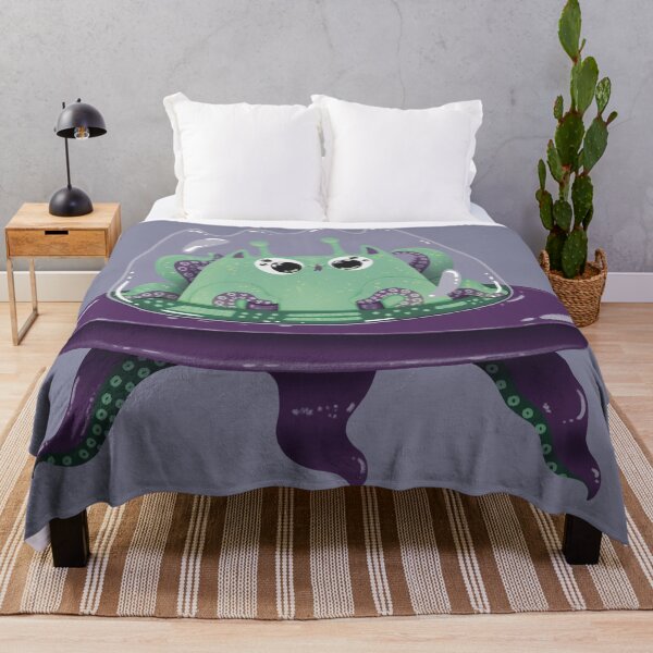Item preview, Alien Cat In A Flying Saucer Print designed and sold by Julia Sol.