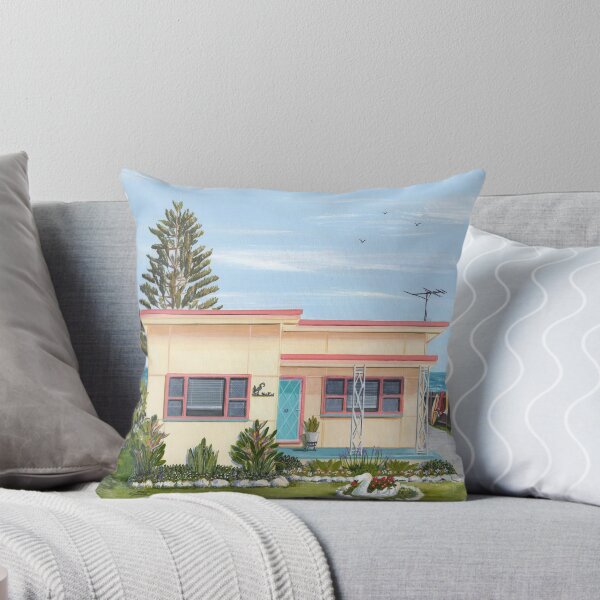 Retro Serenity Throw Pillow