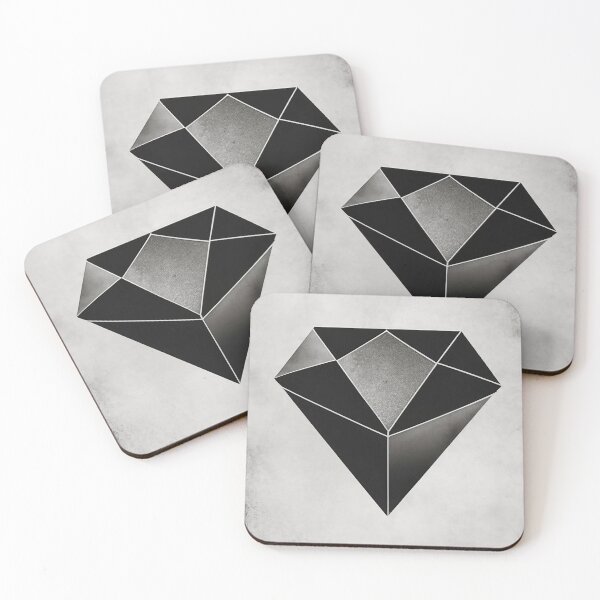 Item preview, Stylish home decor with Diamond Monochrome: Abstract Black and White Modern Art designed and sold by Purple-Glow.