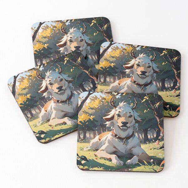 Item preview, illustrated deer in the forest with an autumn mood designed and sold by Design-by-Doeb.