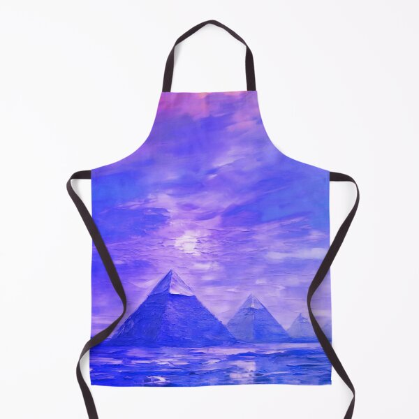 Item preview, The Pyramids of Giza, Egypt, Indigo-blue, AI Generated Art - One of the Seven Wonders of the Ancient World designed and sold by studioSharonKay.