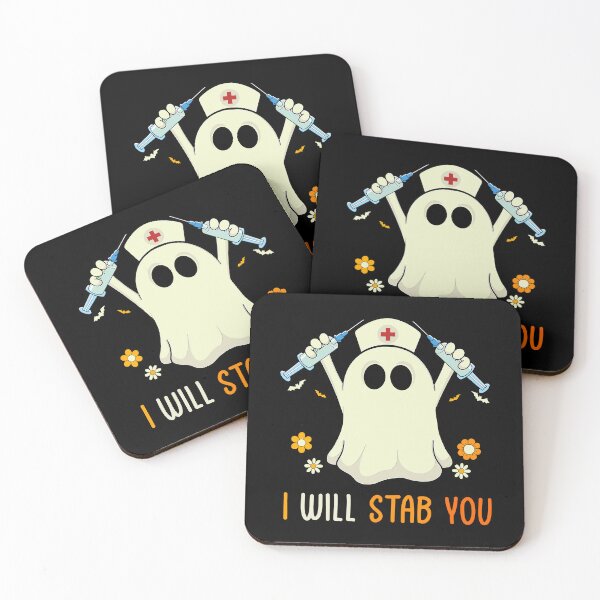 Item preview, Halloween Nurse I Will Stab You Ghost Nurse Funny Halloween designed and sold by NewDayDesigns.
