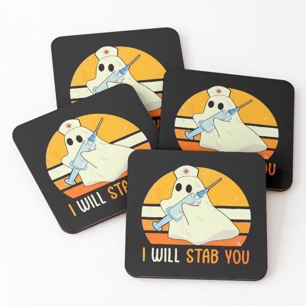 Item preview, Halloween Nurse I Will Stab You Ghost Nurse Funny Halloween designed and sold by NewDayDesigns.