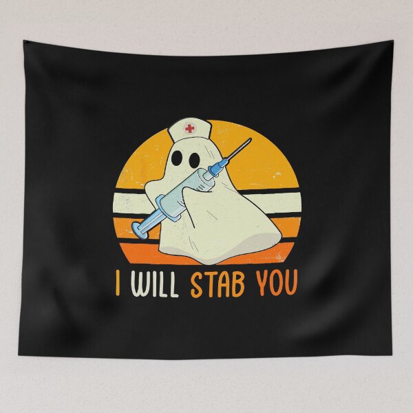 Item preview, Halloween Nurse I Will Stab You Ghost Nurse Funny Halloween designed and sold by NewDayDesigns.