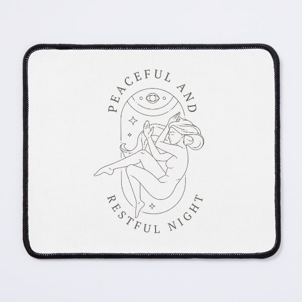 Item preview, peaceful and restful night. Nude sleeping woman's line art designed and sold by Beaurix.