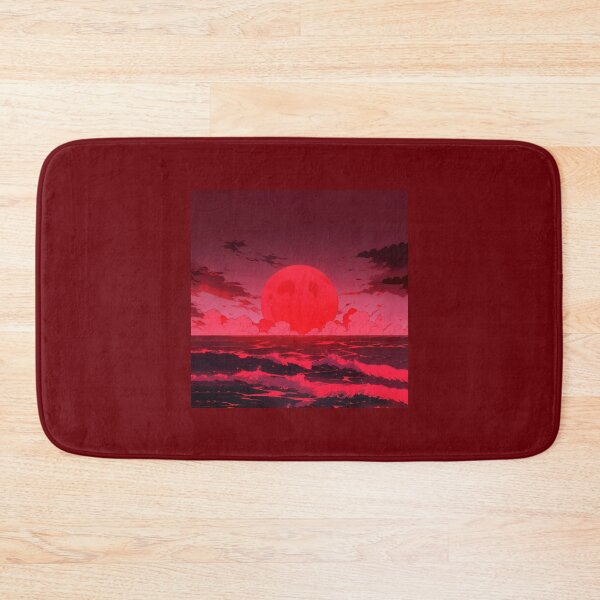 Item preview, Red Moon over Sea – Inspired by Neon Genesis Evangelion designed and sold by animaesthetic.
