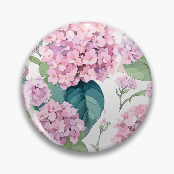Item preview, Pink Hydrangea Flower Pattern on White  designed and sold by GraphicsClub.