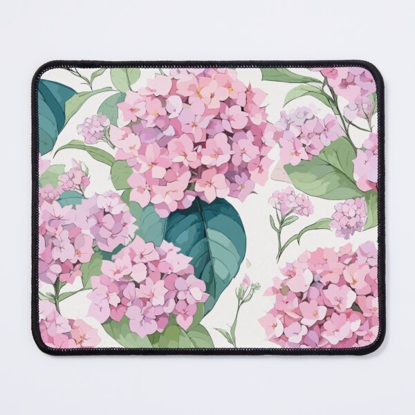 Item preview, Pink Hydrangea Flower Pattern on White  designed and sold by GraphicsClub.