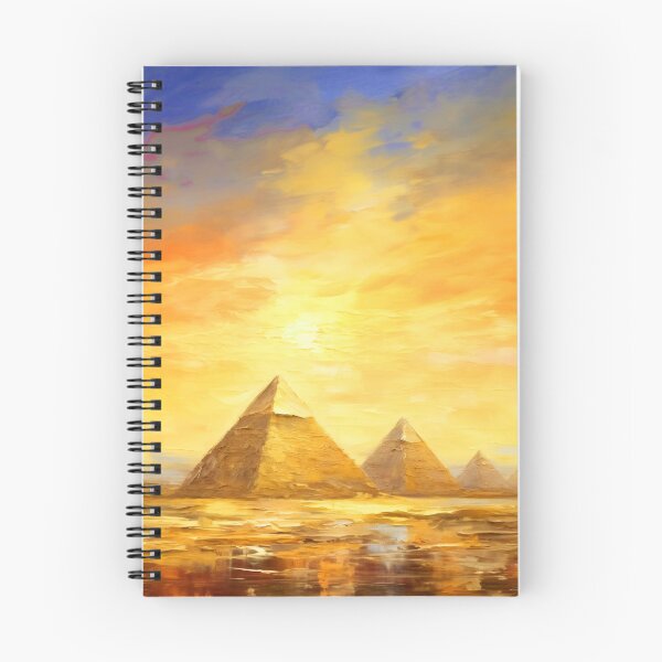 Item preview, The Pyramids of Giza, Egypt, Yellow, AI Generated Art - One of the Seven Wonders of the Ancient World designed and sold by studioSharonKay.