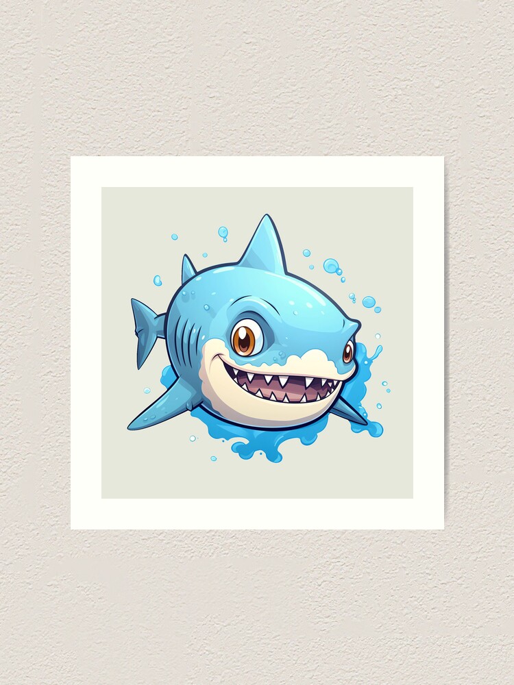 Big-eyed forgetful shark missing some teeth Art Print for Sale by  CutePlanetEarth