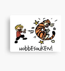 Hobbesouken! - Calivn and Hobbes Mashuip Canvas Print