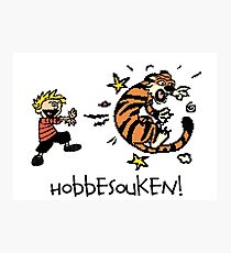 Hobbesouken! - Calivn and Hobbes Mashuip Photographic Print