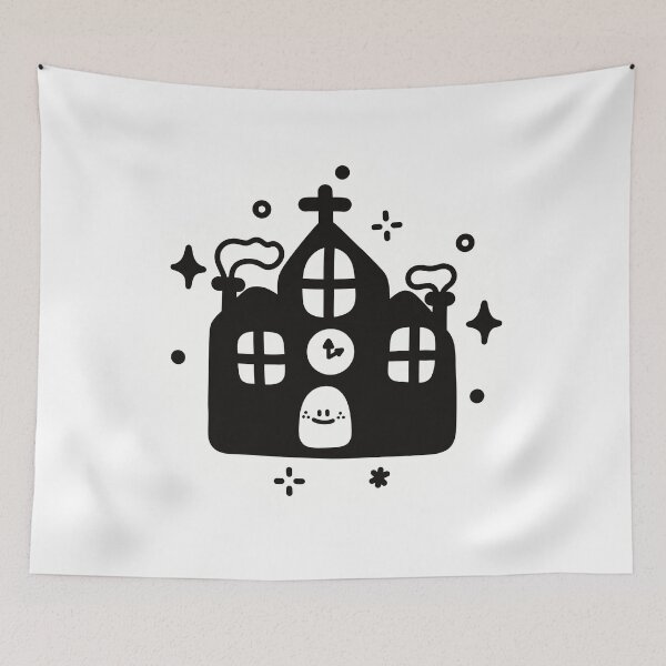 Item preview, Spooky Haunted House Design Ghostly Residence Artwork designed and sold by mimimiao.