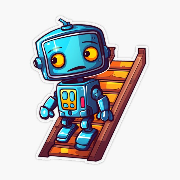 CUTE ROBOT Sticker for Sale by durkstars