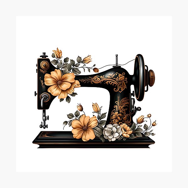 Vintage Sewing Machine Poster by YumeeCraft