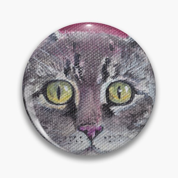 Item preview, Gray tiger cat on red designed and sold by HelenDBVickers.